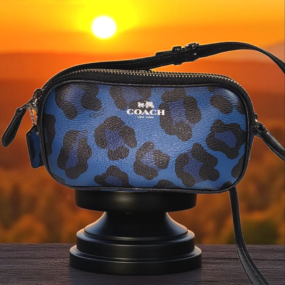 Coach Blue and Black Crossbody Bag